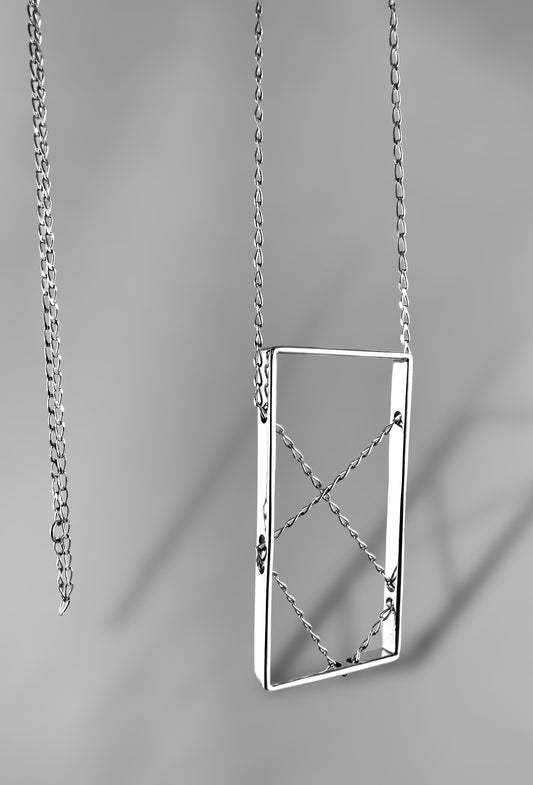 Rectangle Long Necklace