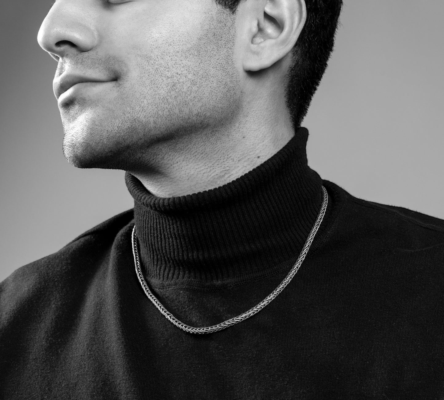 Foxtail woven Vintage Necklace Men - agsb contemporary jewellery