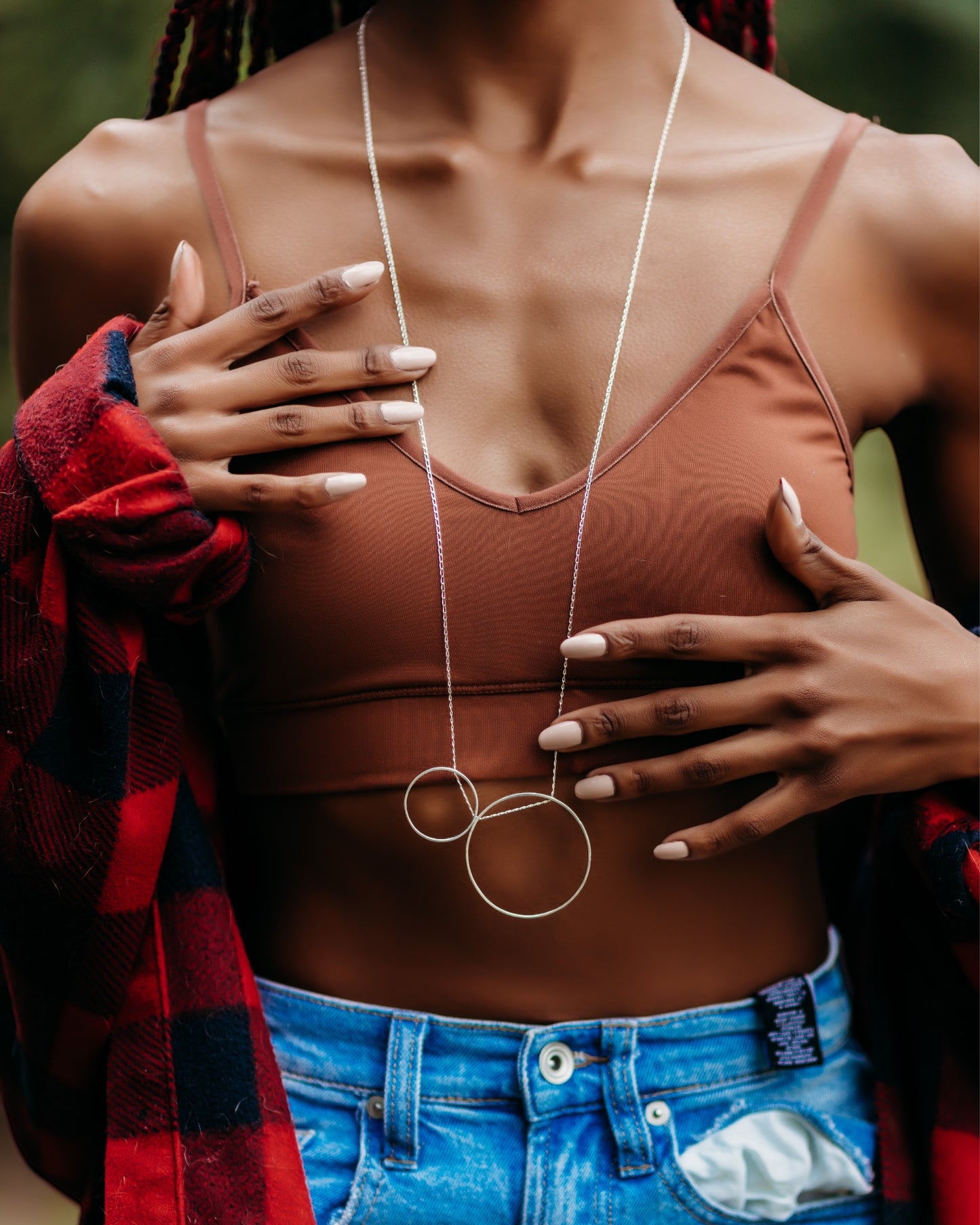 2 Circles Long Necklace - agsb contemporary jewellery