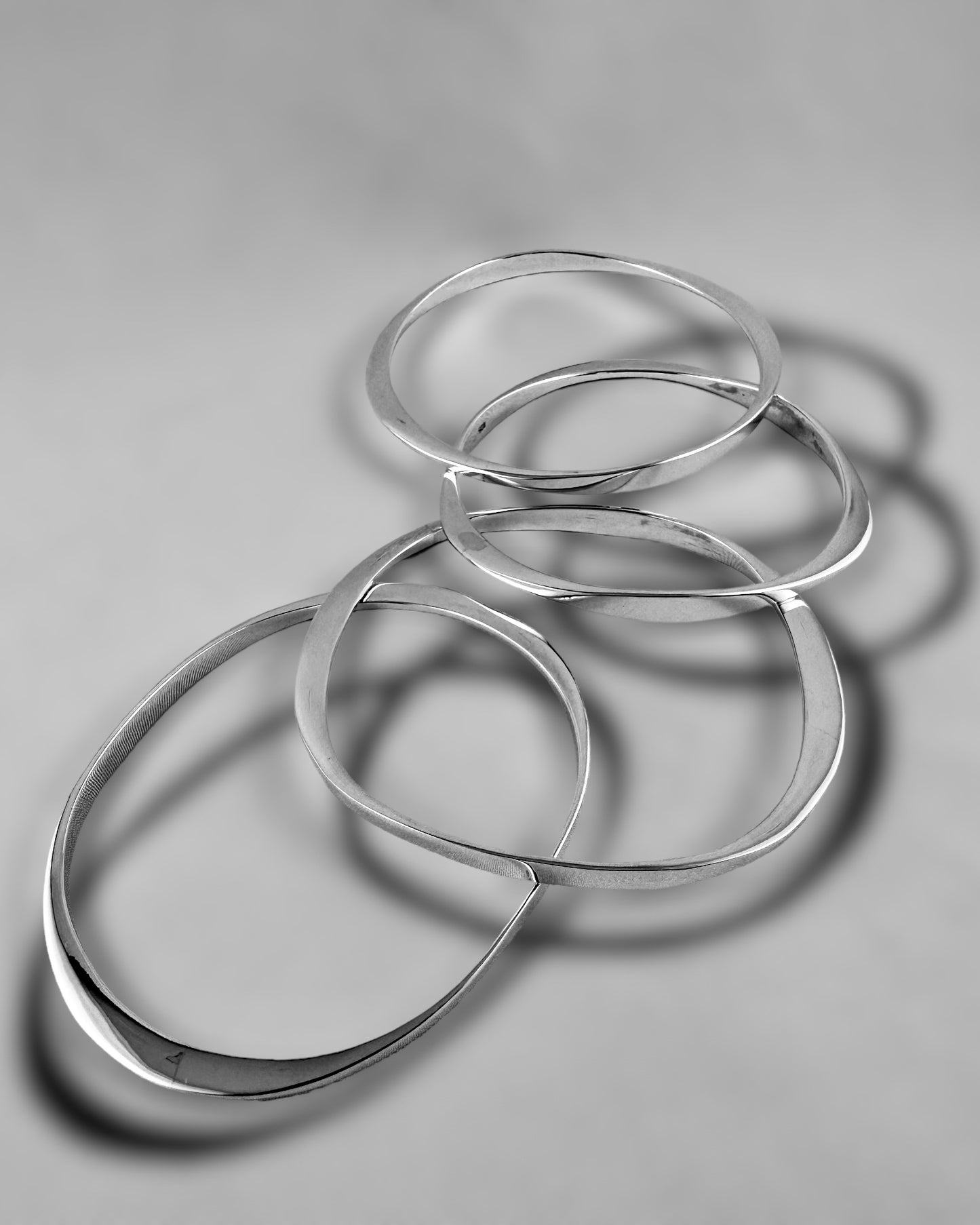 Wind Silver Bangle