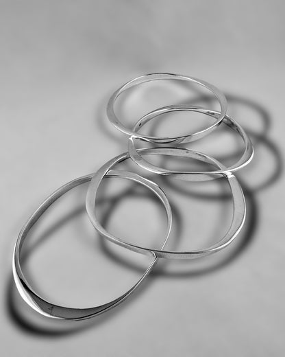 Wind Silver Bangle - agsb contemporary jewellery