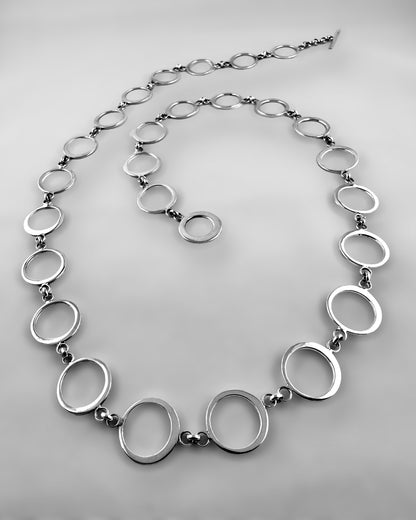 Round Link Long Necklace