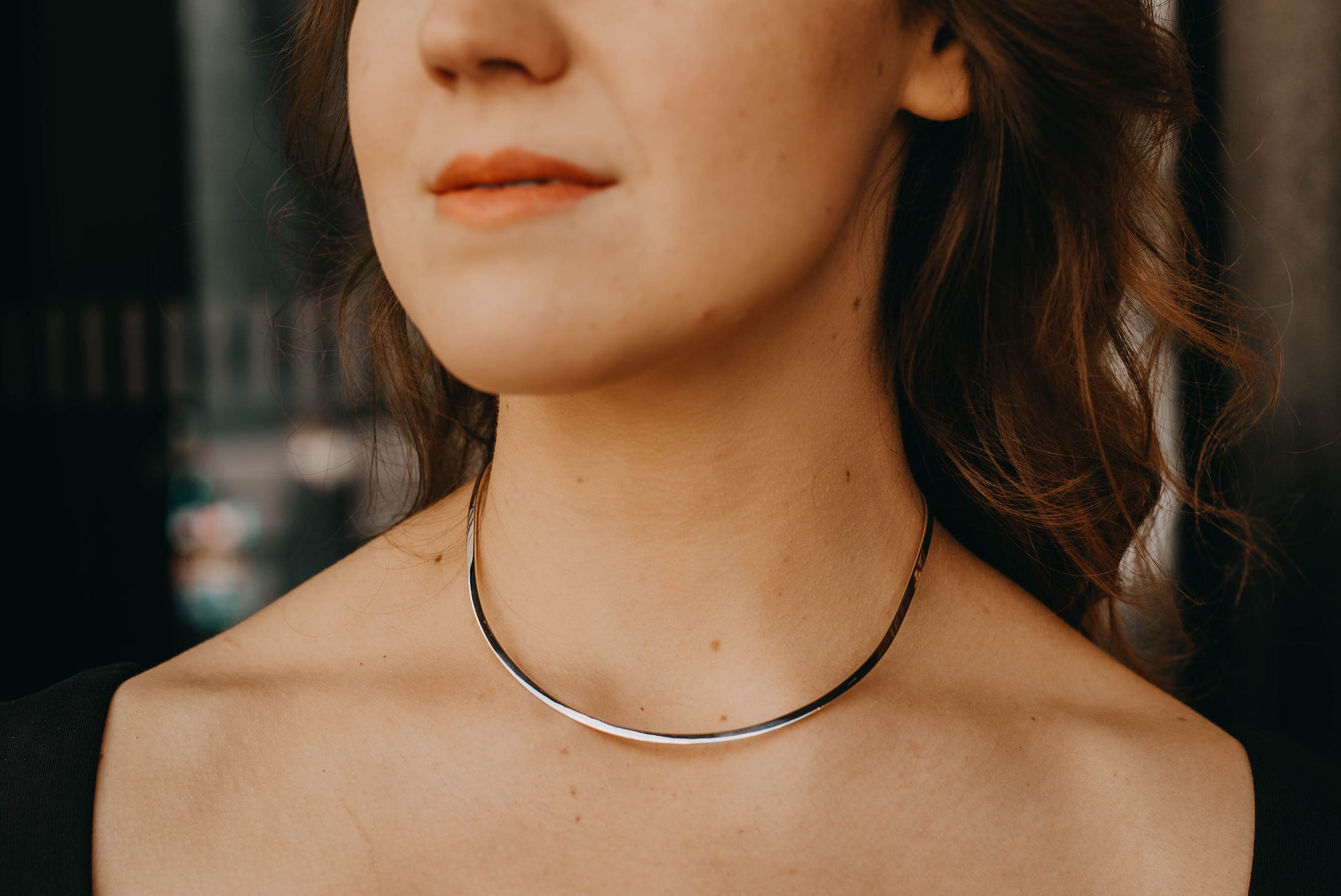 Simple Everyday Silver Chocker - agsb contemporary jewellery