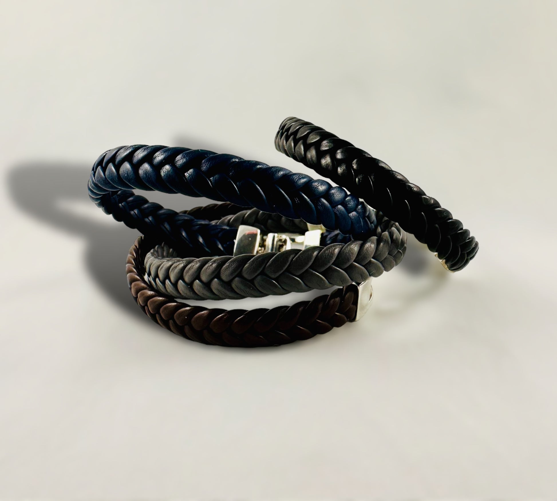Leather, braids & Silver - agsb contemporary jewellery