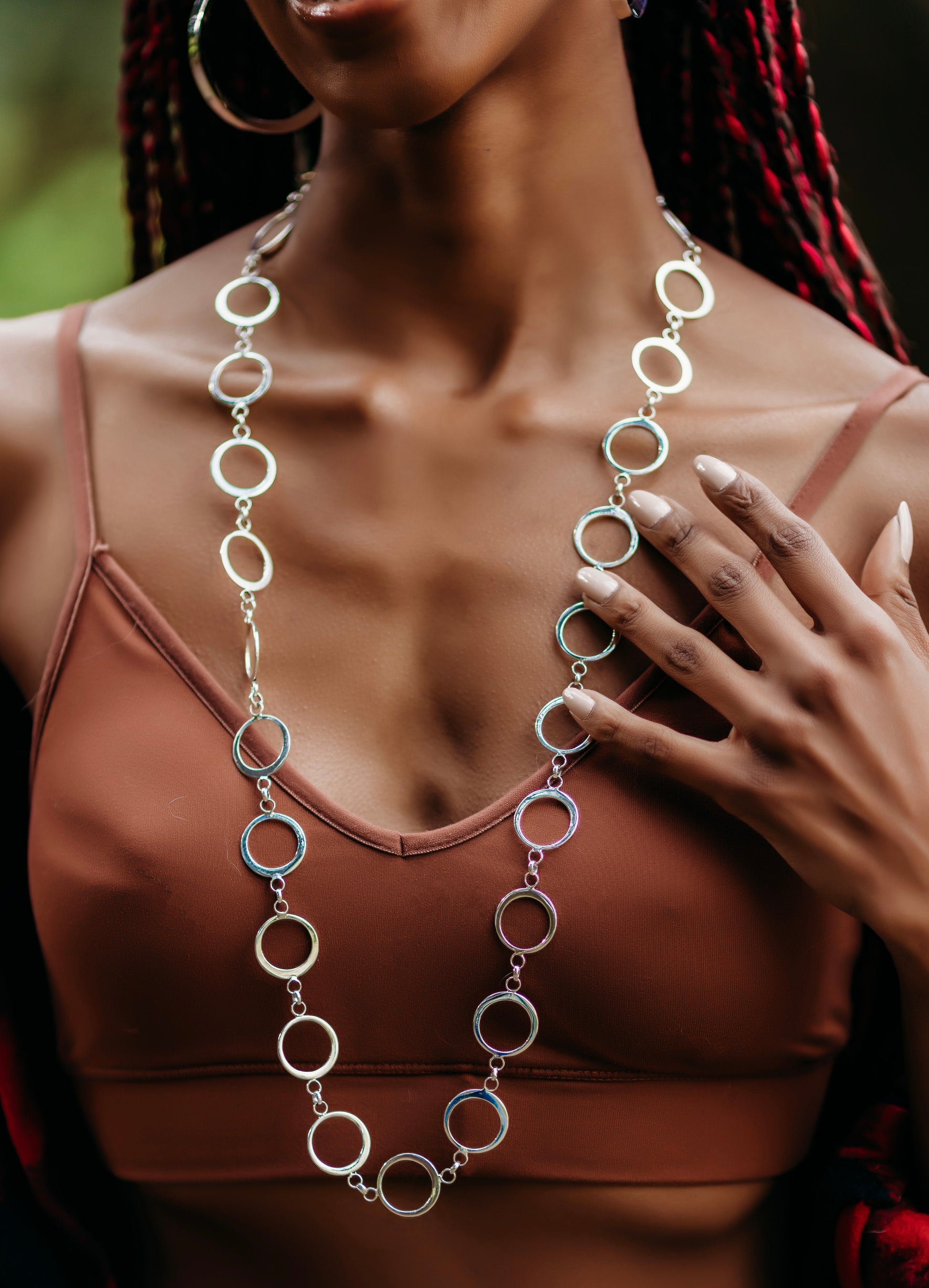 Round Link Long Necklace - agsb contemporary jewellery