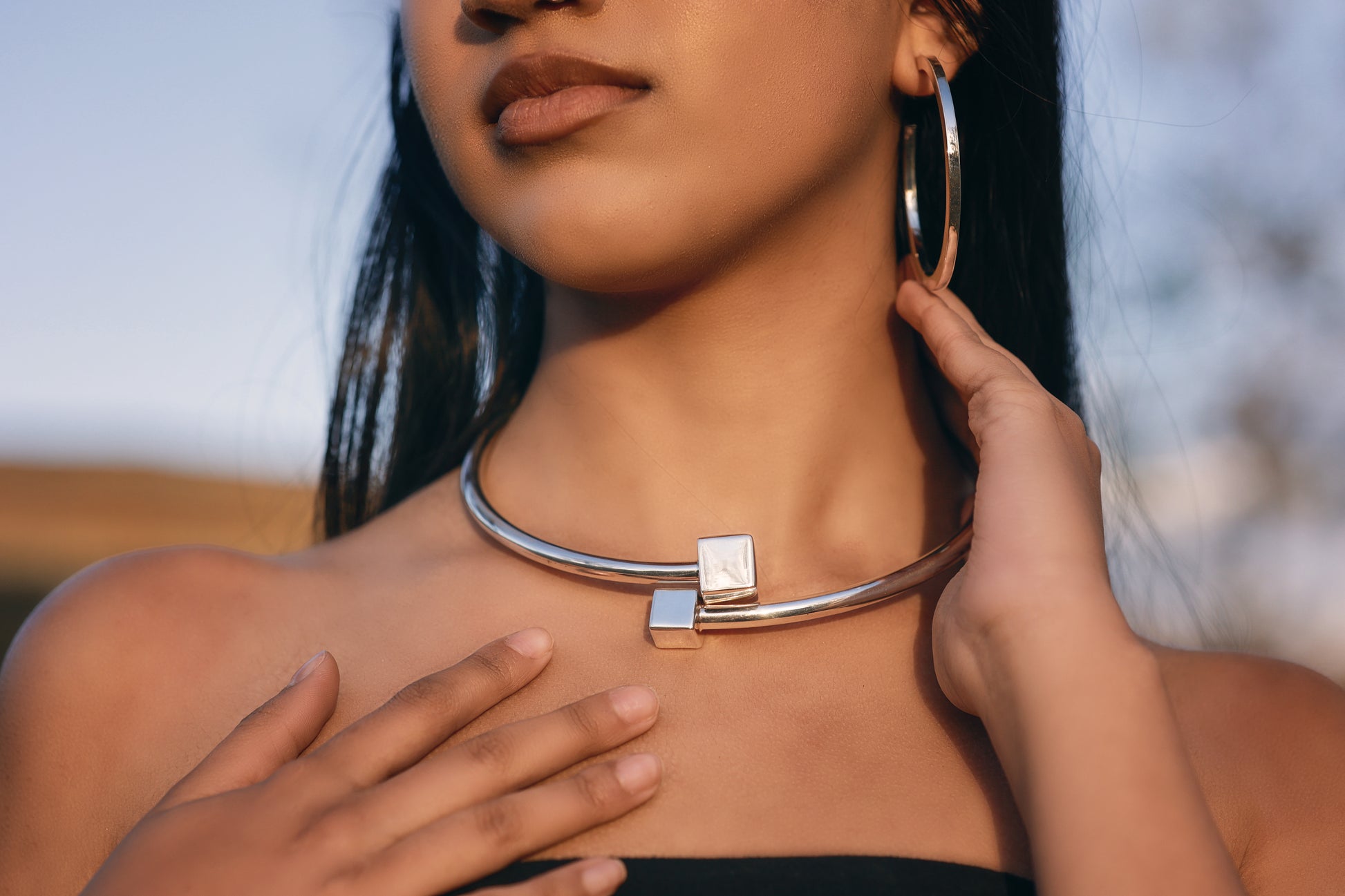 Cubes Hinged Short Necklace - agsb contemporary jewellery