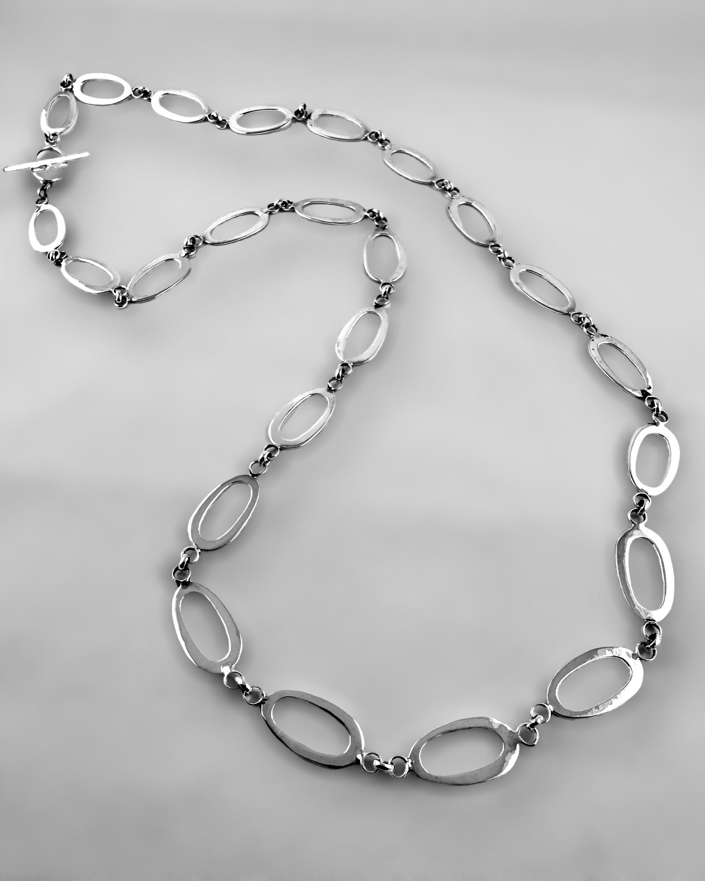 Oval Link Long Necklace