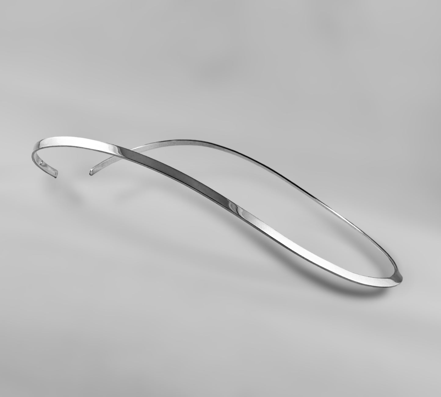 Simple Everyday Silver Chocker - agsb contemporary jewellery