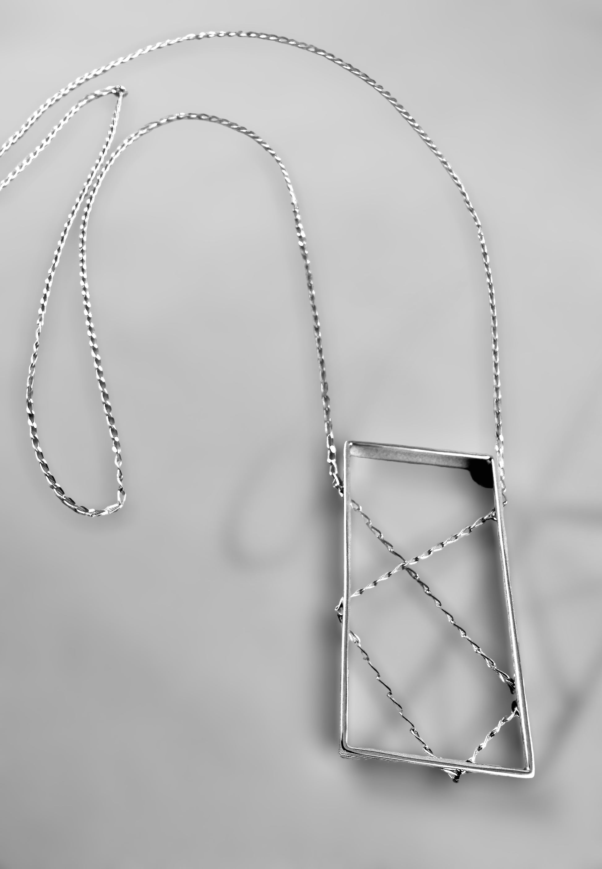 Rectangle Long Necklace - agsb contemporary jewellery
