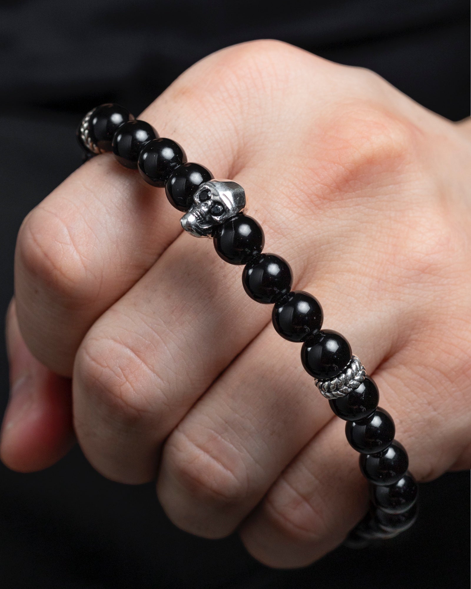 Onix & Silver Bead Bracelet - agsb contemporary jewellery