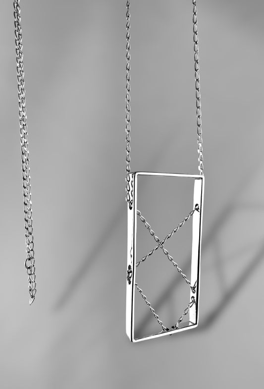 Rectangle Long Necklace - agsb contemporary jewellery