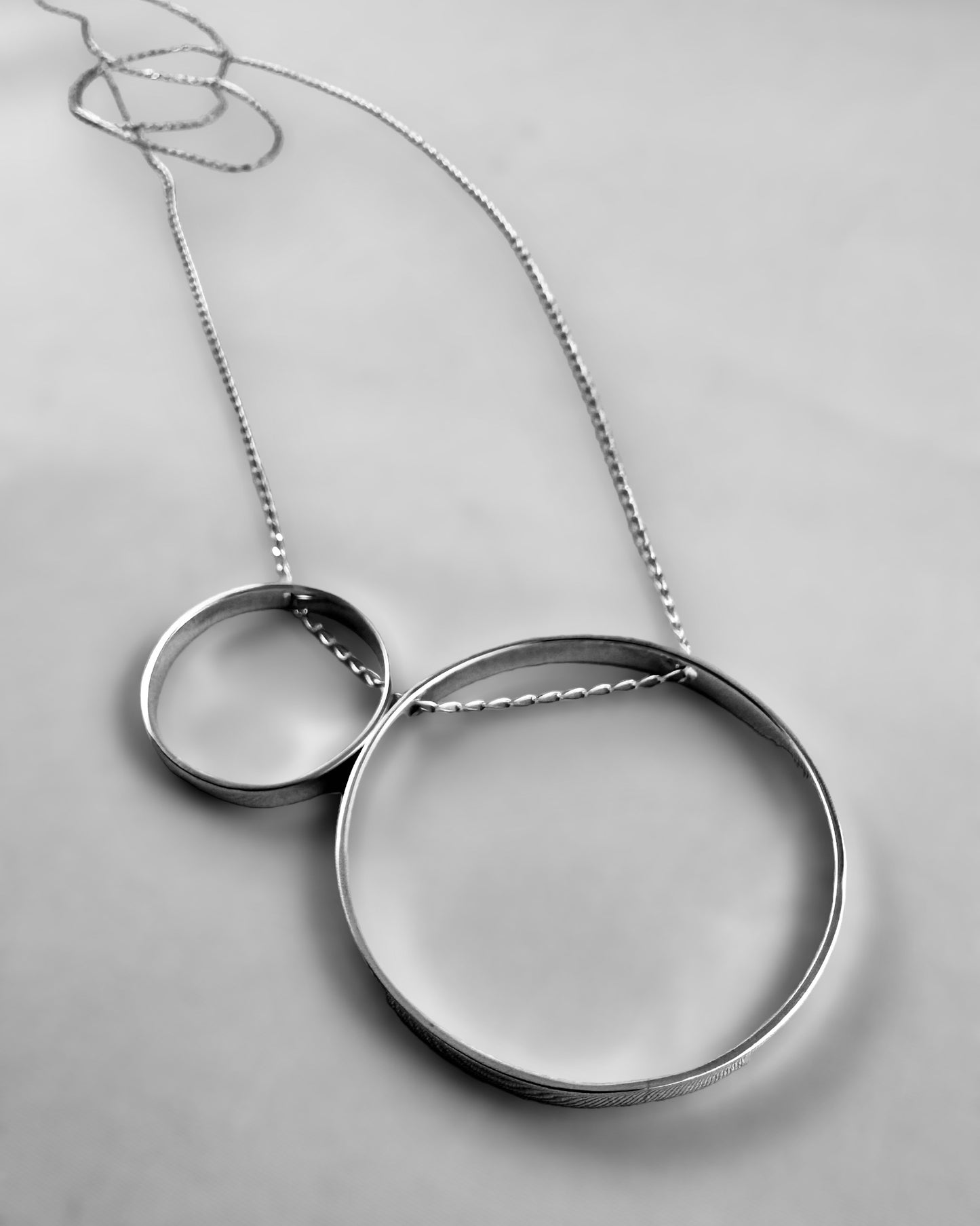 2 Circles Long Necklace - agsb contemporary jewellery