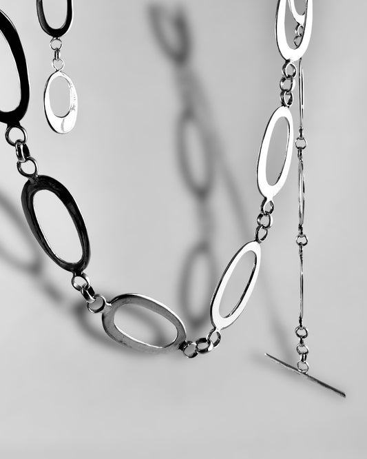Oval Link Long Necklace - agsb contemporary jewellery