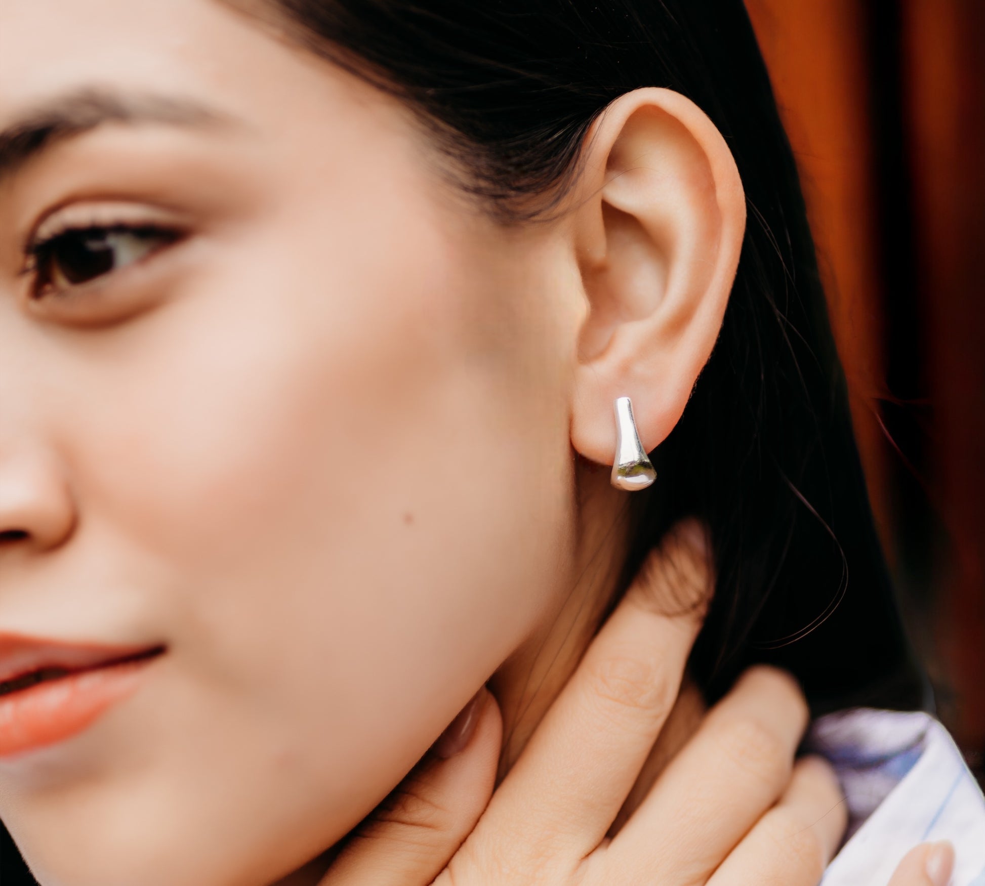 Pear Huggies - agsb contemporary jewellery