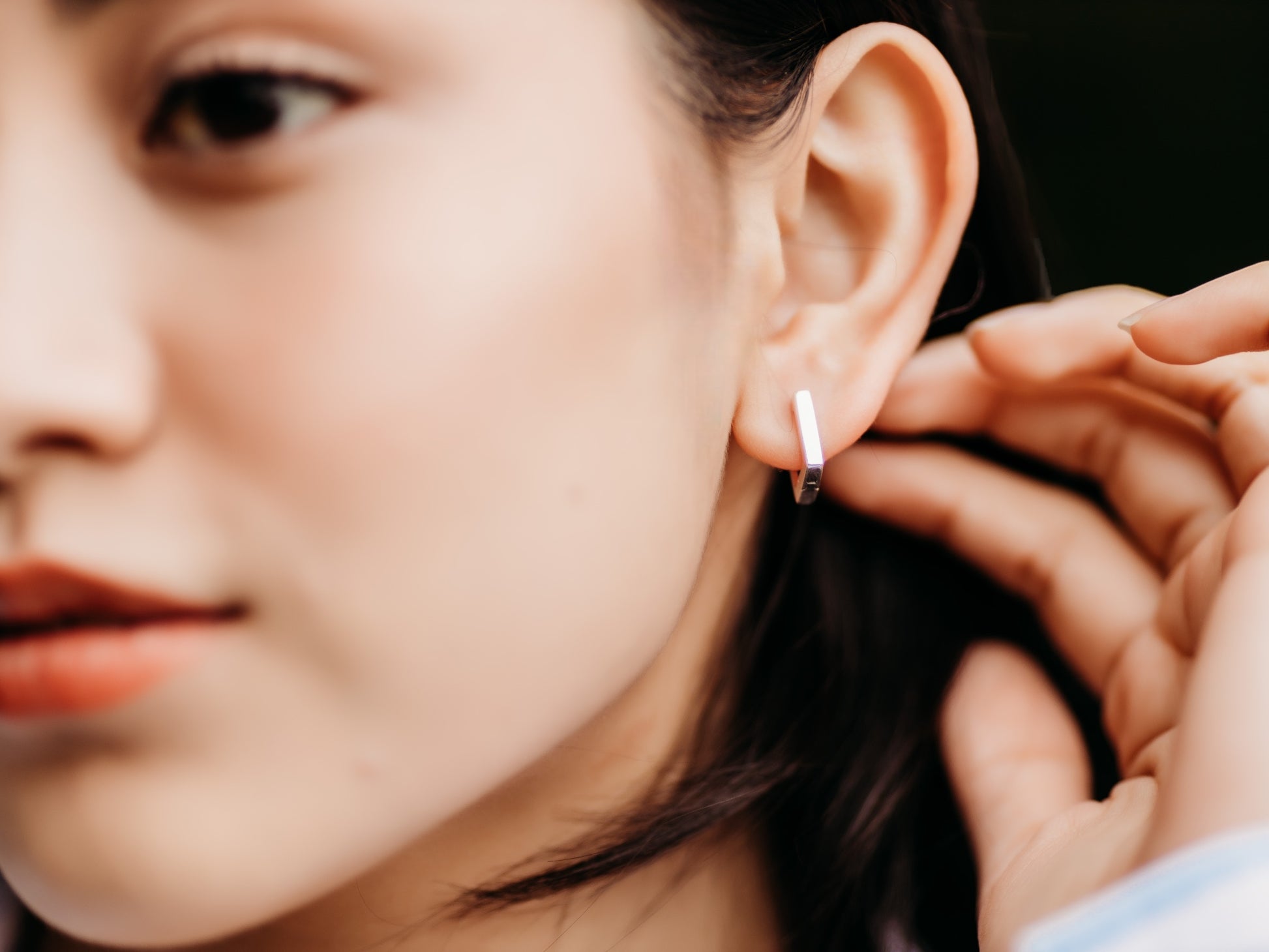 Square Thin Huggies - agsb contemporary jewellery