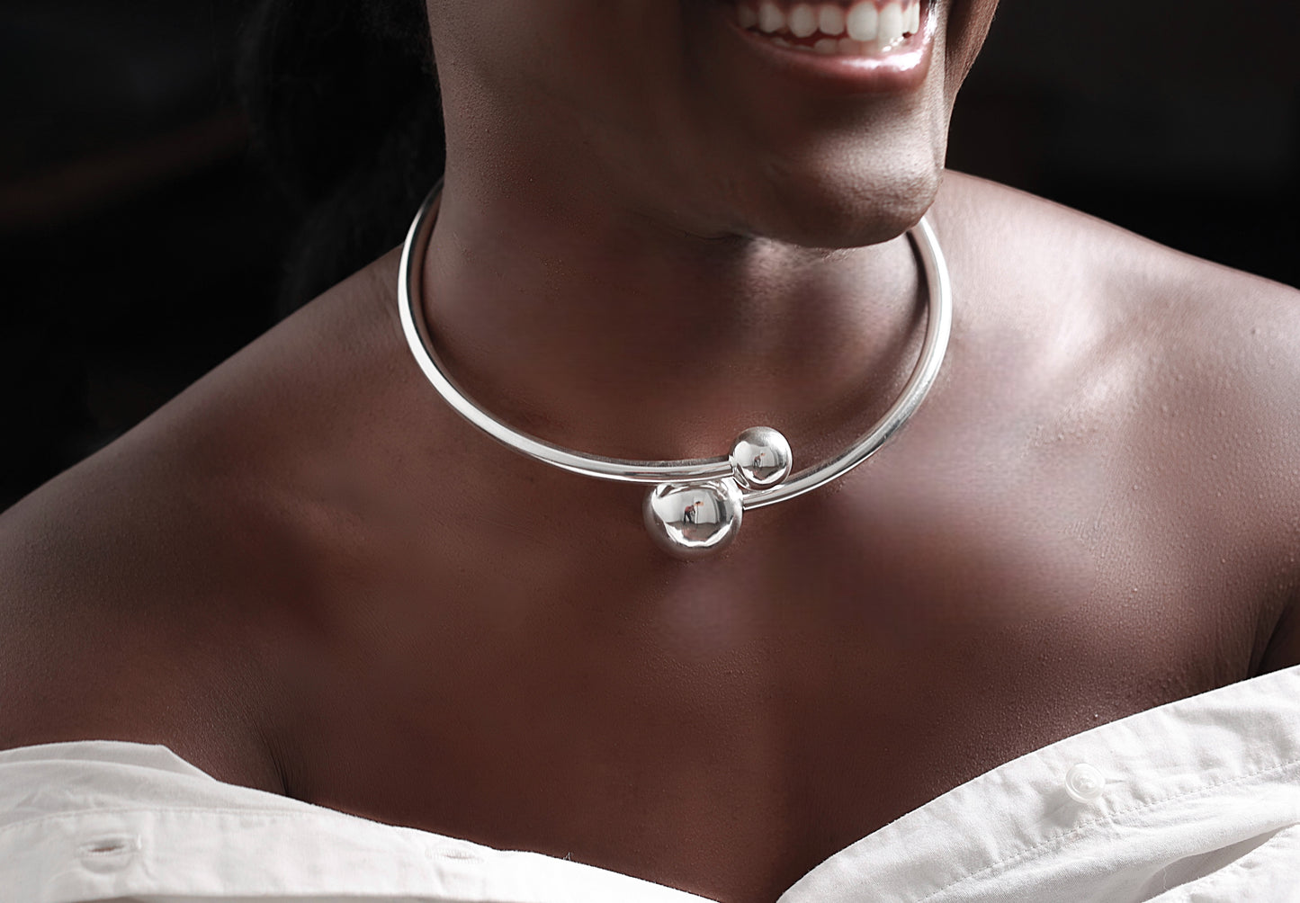 Spheres Hinged Short Necklace - agsb contemporary jewellery