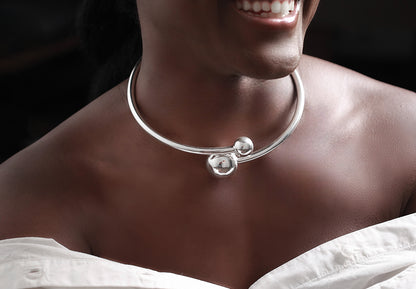 Spheres Hinged Short Necklace - agsb contemporary jewellery