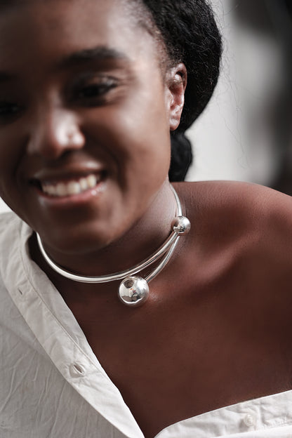 Spheres Hinged Short Necklace - agsb contemporary jewellery