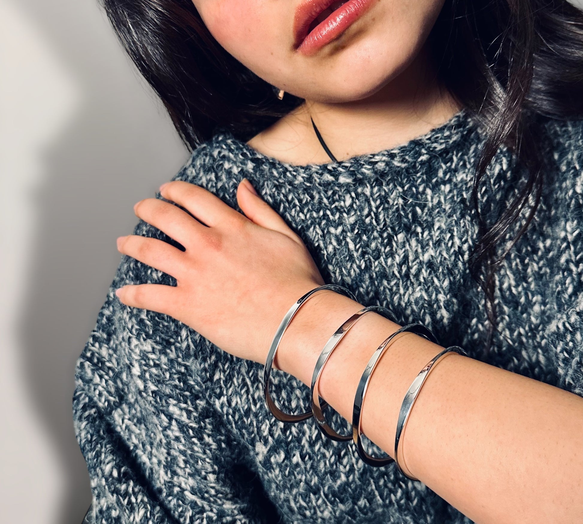 Wind Silver Bangle - agsb contemporary jewellery