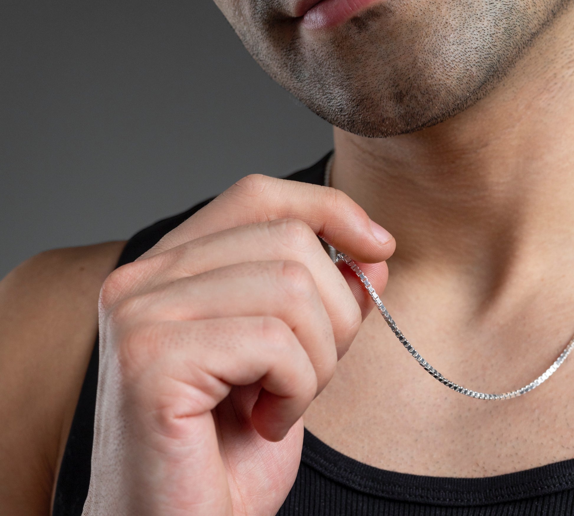 Men’s Everyday Box Chain Thin (1.5mm) - agsb contemporary jewellery